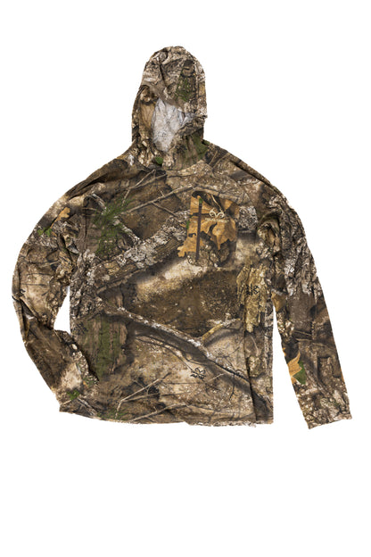 Realtree Bamboo Long Sleeve Hooded Camo Shirt - Realtree APX