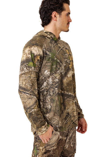 Realtree Bamboo Long Sleeve Hooded Camo Shirt - Realtree APX