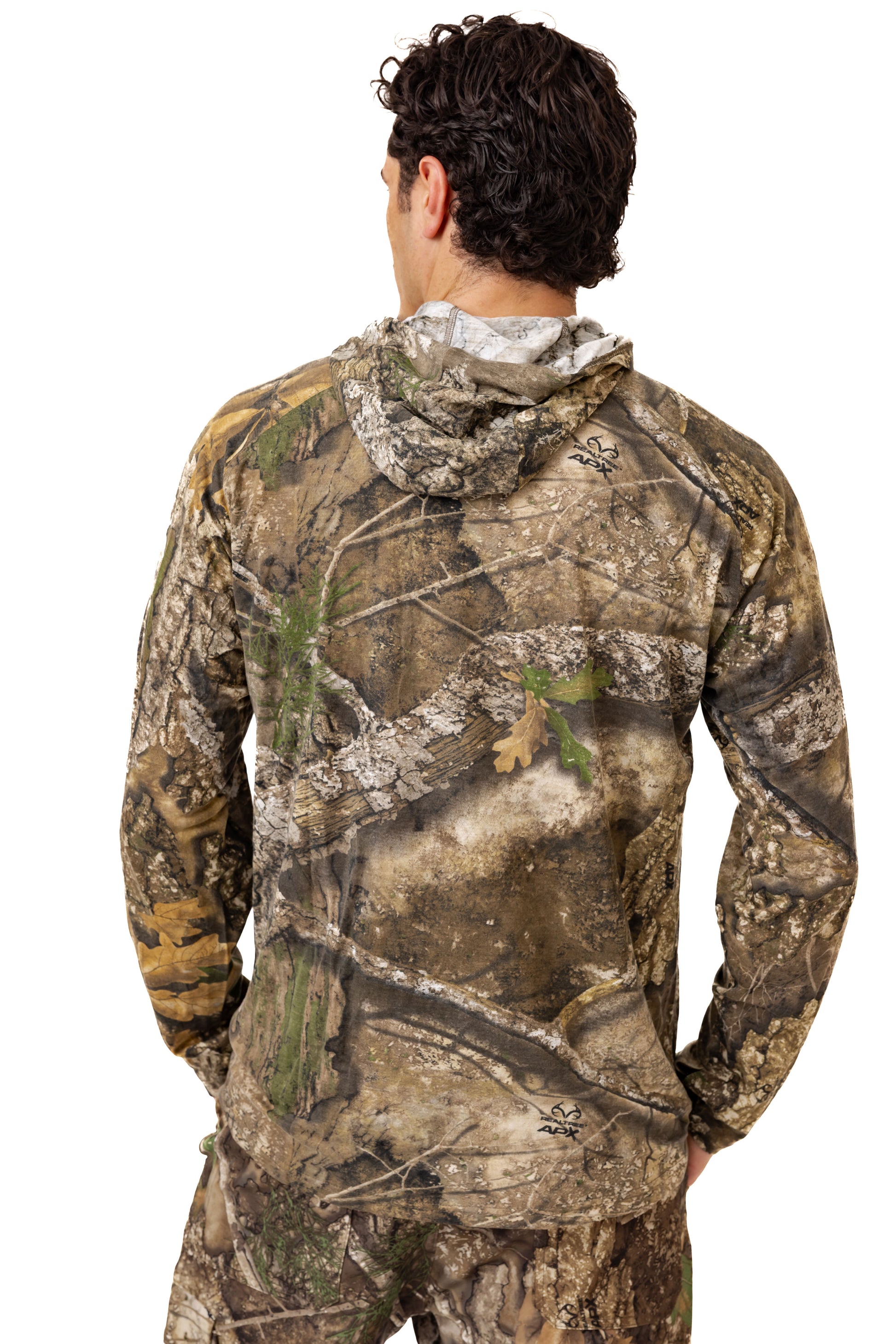Realtree Bamboo Long Sleeve Hooded Camo Shirt - Realtree APX