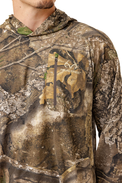 Realtree Bamboo Long Sleeve Hooded Camo Shirt - Realtree APX