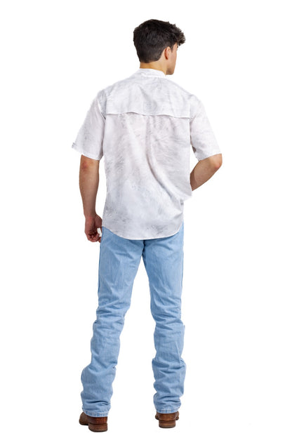 Realtree Realtree Fishing Charter White Short Sleeve Shirt - Realtree Aspect