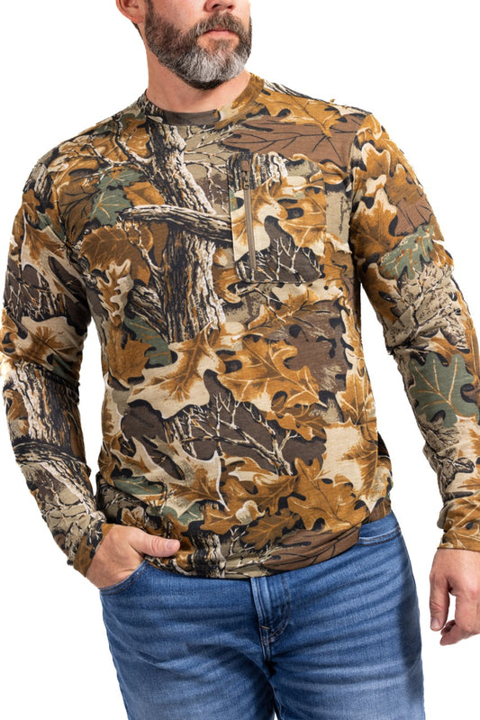 Realtree Bamboo Long Sleeve Crew Neck Camo Shirt - Realtree Advantage Classic