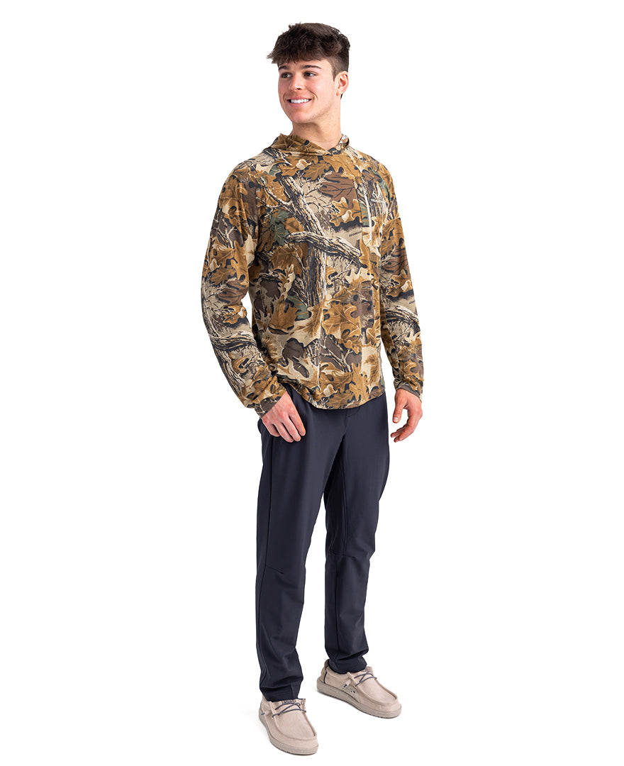 Realtree Bamboo Long Sleeve Hooded Camo Shirt - Realtree Advantage Classic