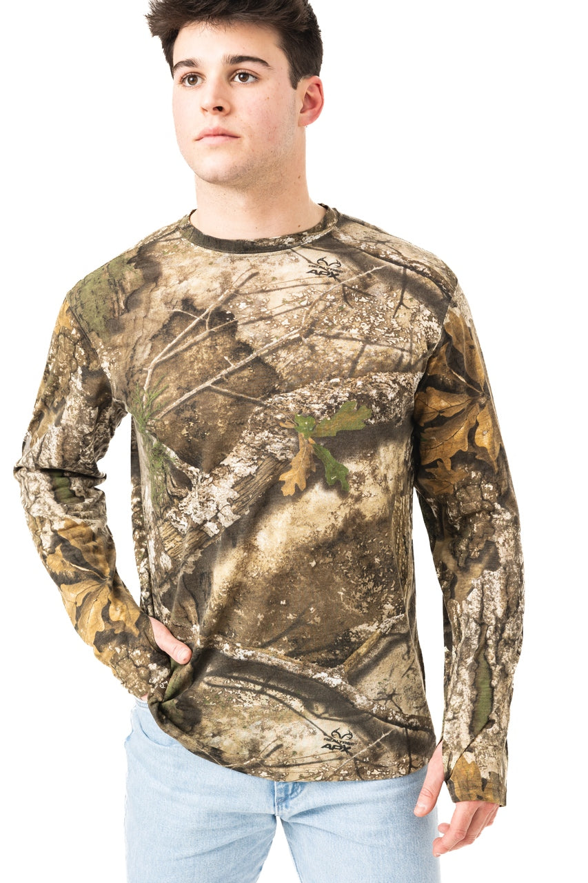 Realtree Bamboo Long Sleeve Camo Crewneck - Realtree APX