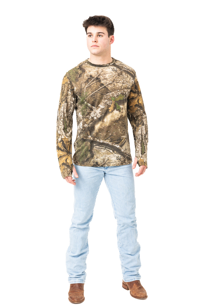 Realtree Bamboo Long Sleeve Camo Crewneck - Realtree APX