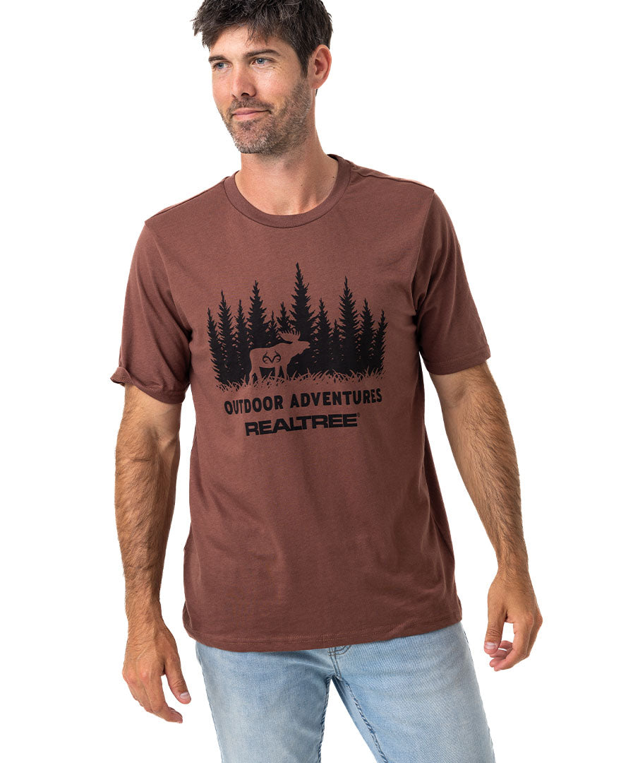 Realtree Outdoor Adventure Brown Short Sleeve Shirt - Realtree