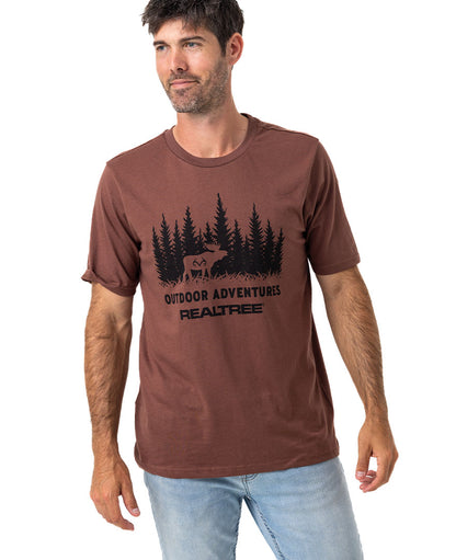 Realtree Outdoor Adventure Brown Short Sleeve Shirt - Realtree