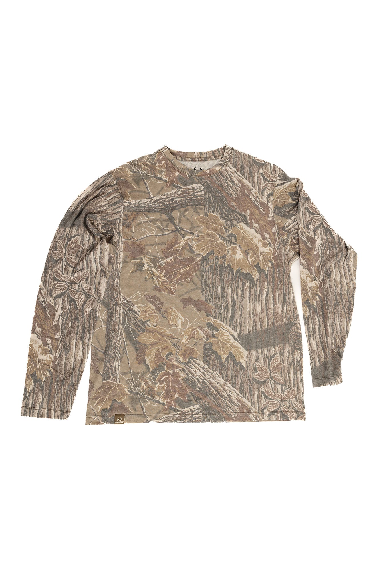 Realtree Long Sleeve Tri-Blend Faded Camo Shirt - Realtree XTRA Grey