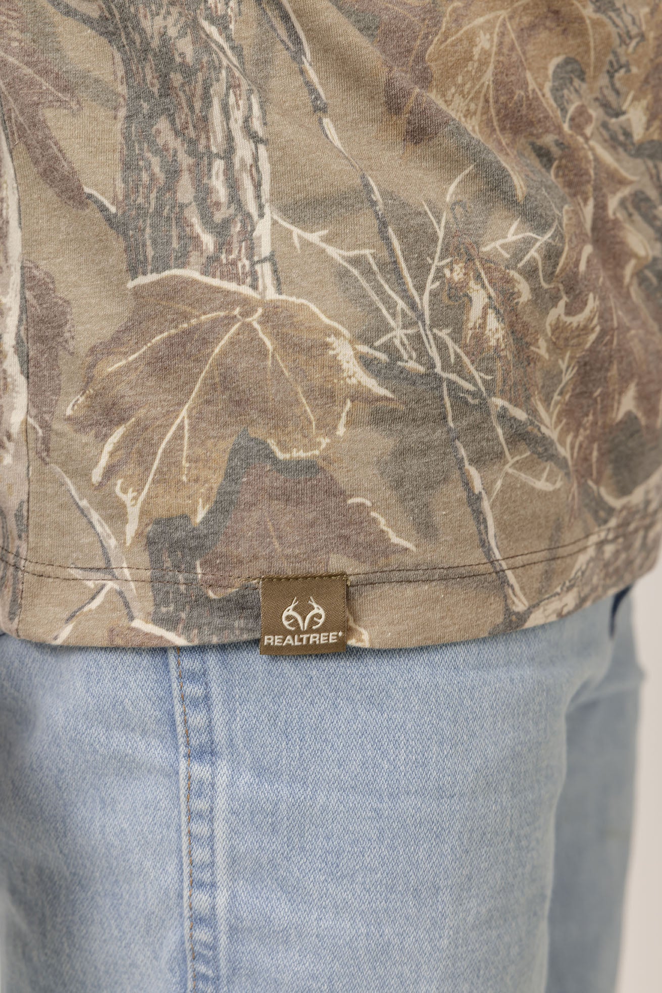 Realtree Long Sleeve Tri-Blend Faded Camo Shirt - Realtree XTRA Grey