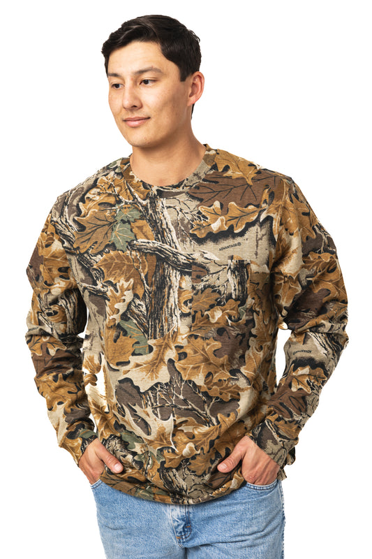 Realtree Long Sleeve Cotton Pocket Hunting Shirt - Realtree Advantage Classic
