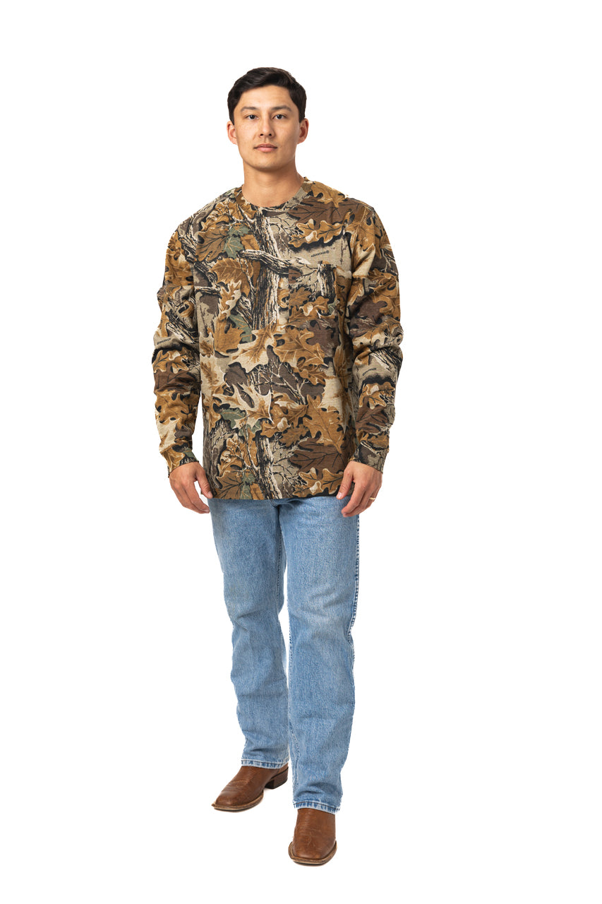 Realtree Long Sleeve Cotton Pocket Hunting Shirt - Realtree Advantage Classic