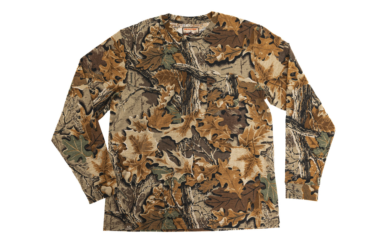 Realtree Long Sleeve Cotton Pocket Hunting Shirt - Realtree Advantage Classic