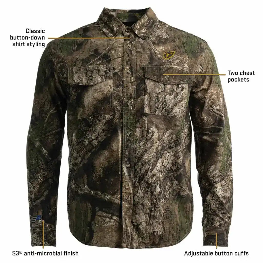 Realtree Blocker Outdoors Fused Cotton Field Shirt- Realtree Camo