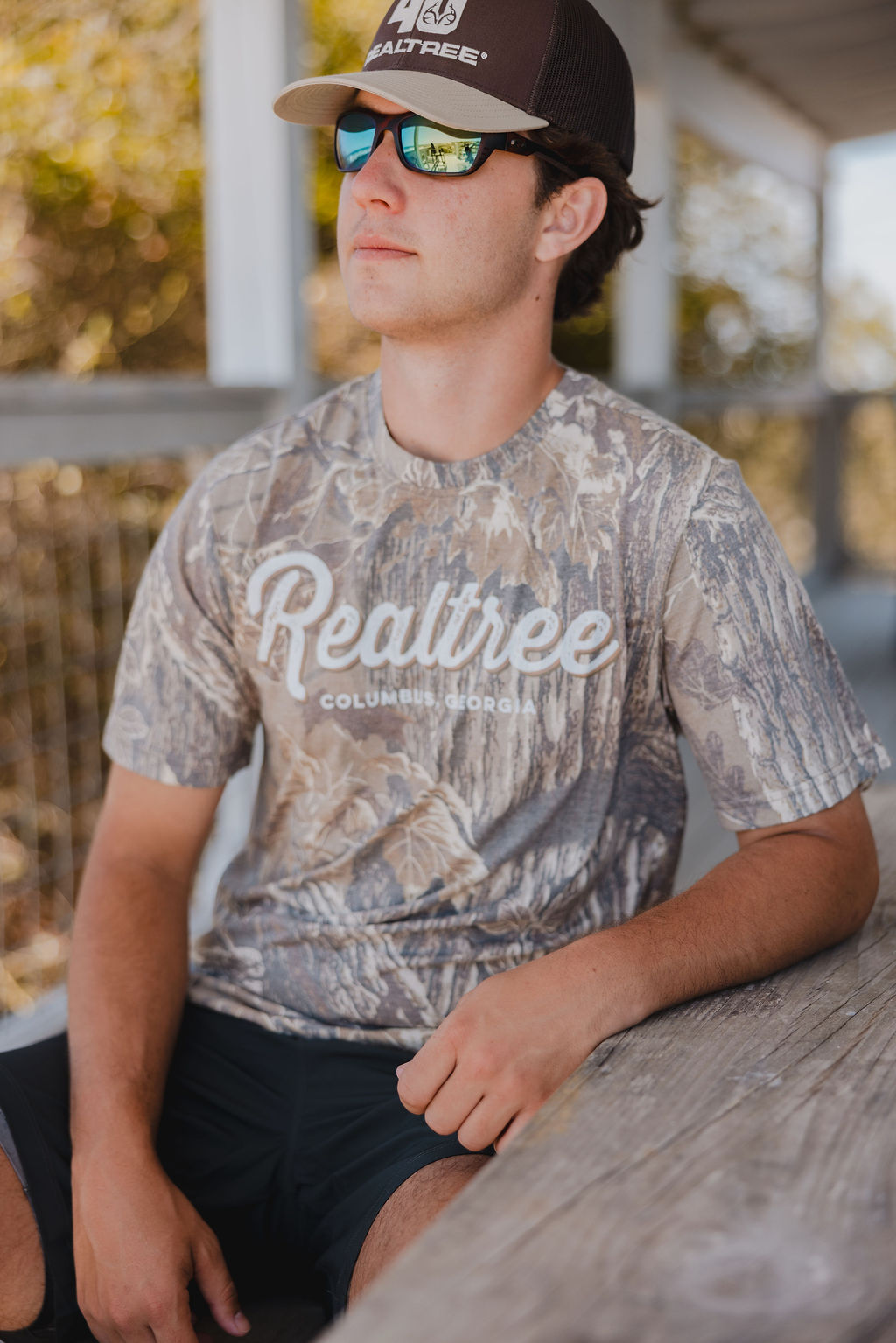 Realtree Unisex Brown Realtree Columbus Georgia Faded Camo Shirt - Realtree Xtra Grey