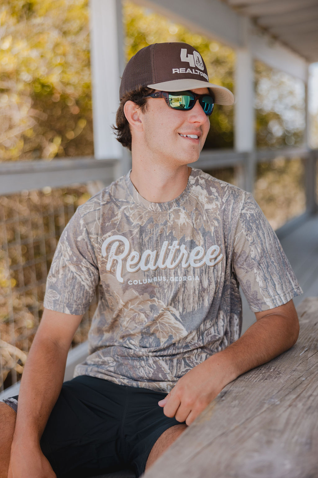 Realtree Unisex Brown Realtree Columbus Georgia Faded Camo Shirt - Realtree Xtra Grey