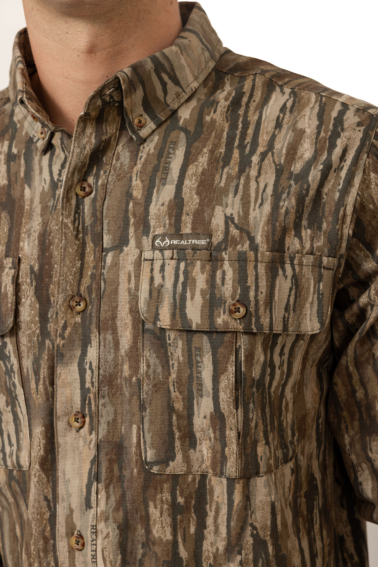 Realtree Button Down Long Sleeve Hunting Camp Shirt