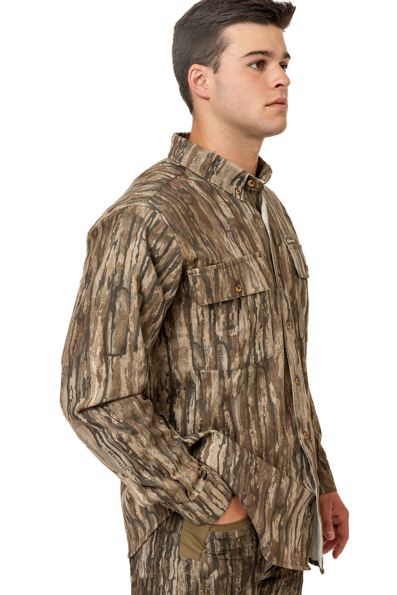 Realtree Button Down Long Sleeve Hunting Camp Shirt