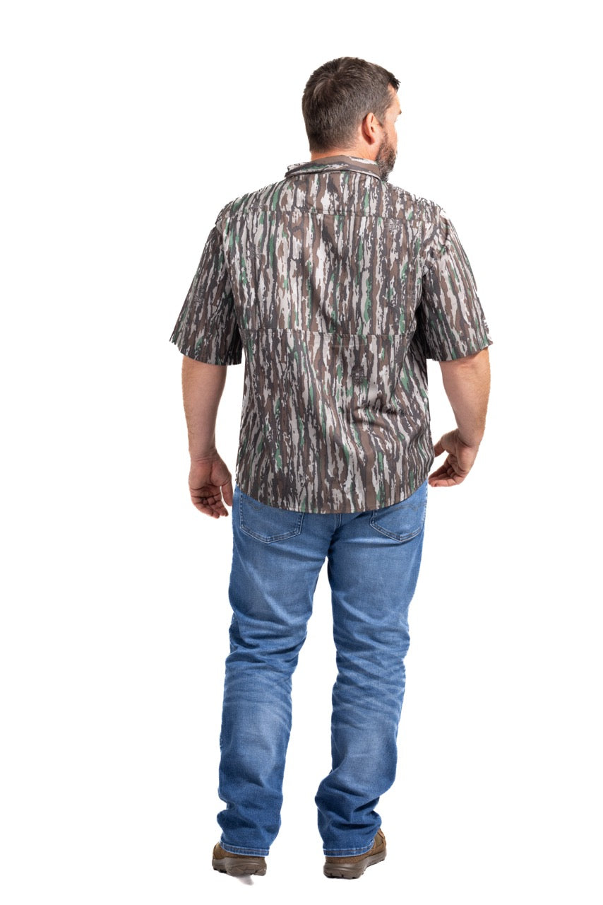 Realtree Button Down Short Sleeve Poly Hunting Shirt - Realtree Original
