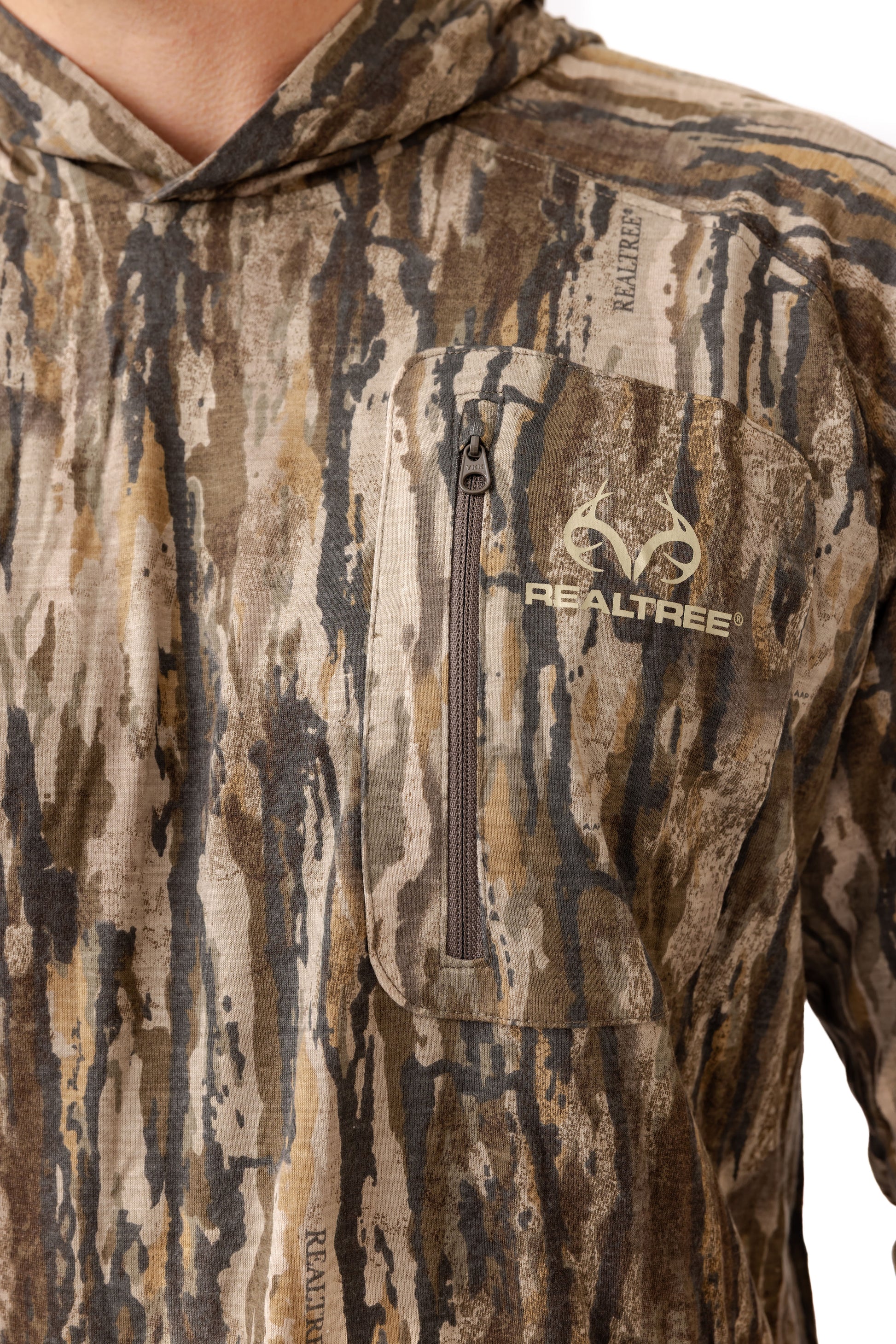 Realtree Bamboo Long Sleeve Hooded Camo Shirt