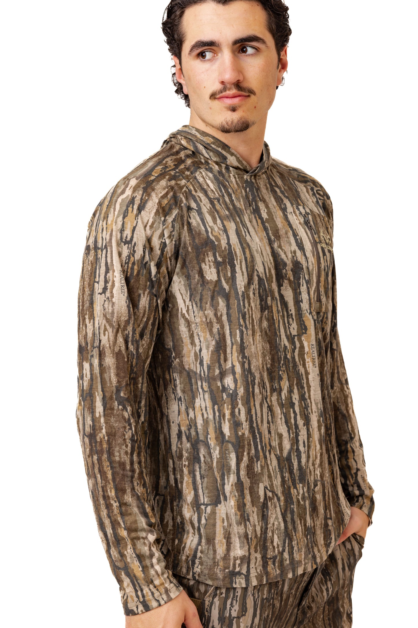 Realtree Bamboo Long Sleeve Hooded Camo Shirt