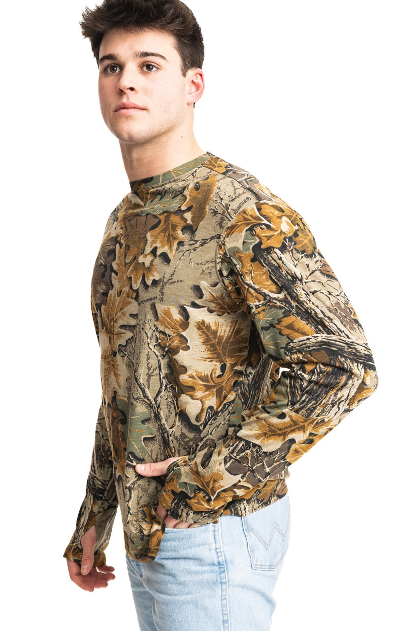 Realtree Bamboo Long Sleeve Camo Crewneck - Realtree Advantage Classic