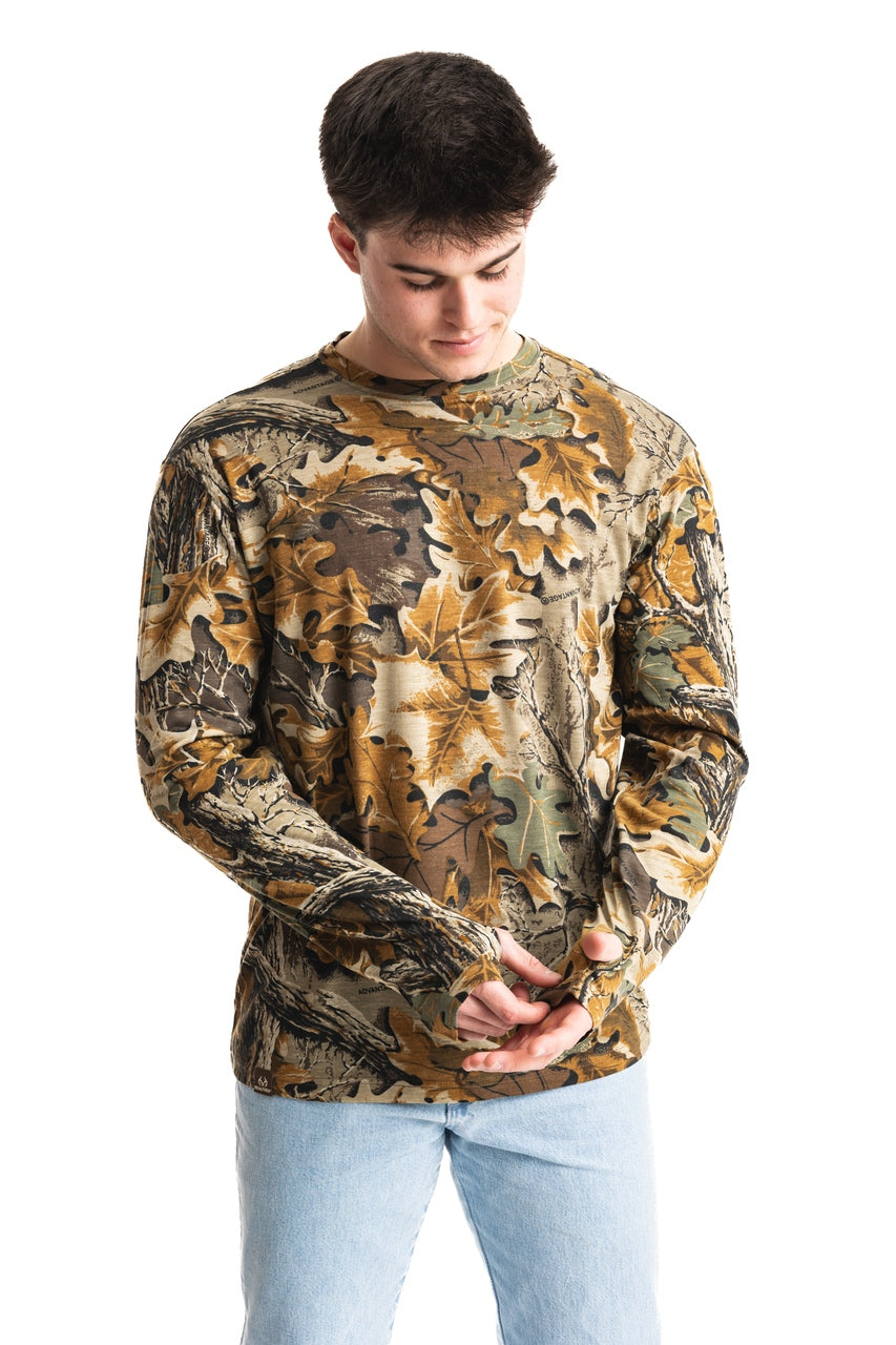 Realtree Bamboo Long Sleeve Camo Crewneck - Realtree Advantage Classic