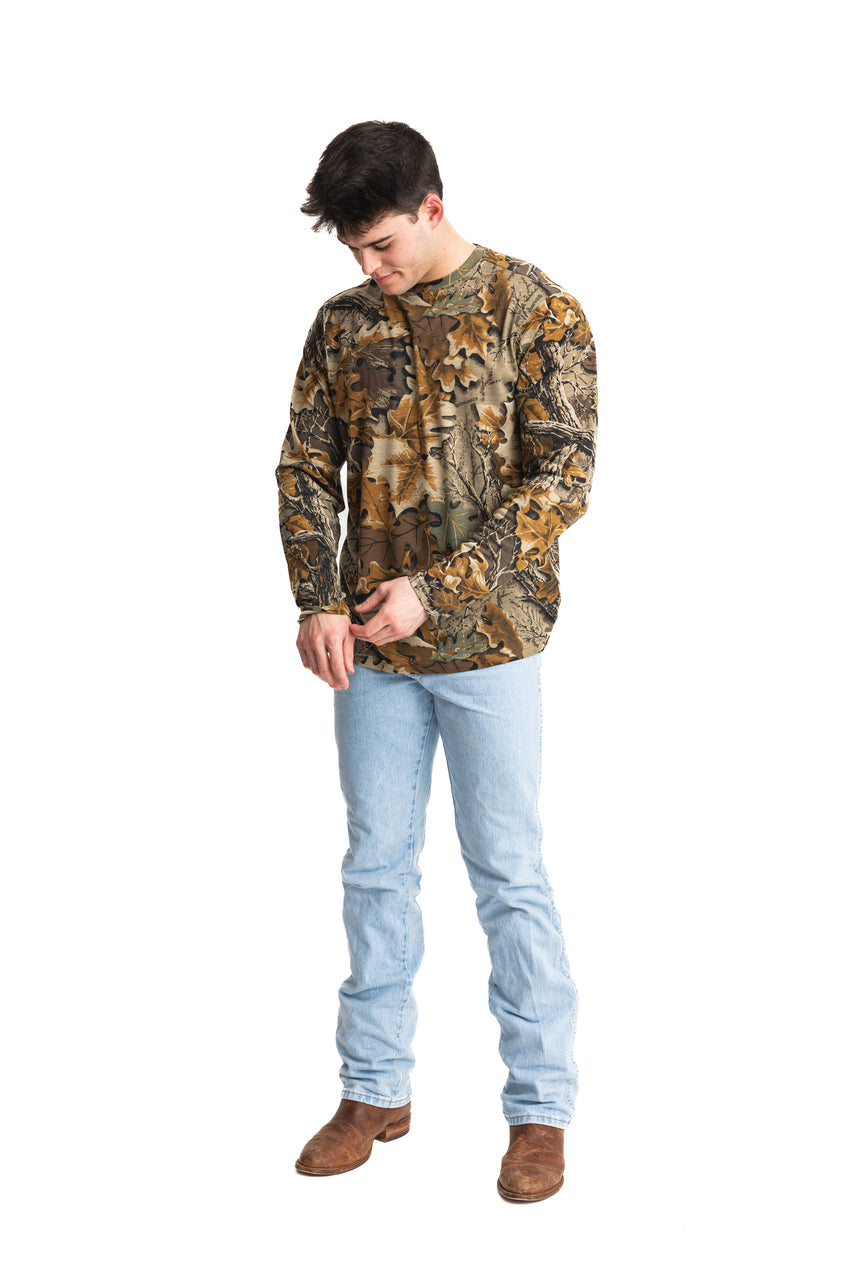 Realtree Bamboo Long Sleeve Camo Crewneck - Realtree Advantage Classic