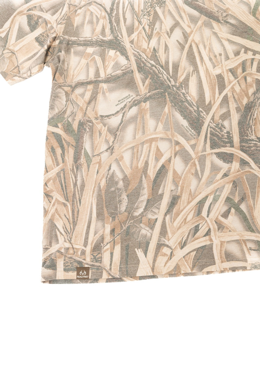 Realtree Tri Blend Short Sleeve Faded Camo Shirt - Realtree Wetlands