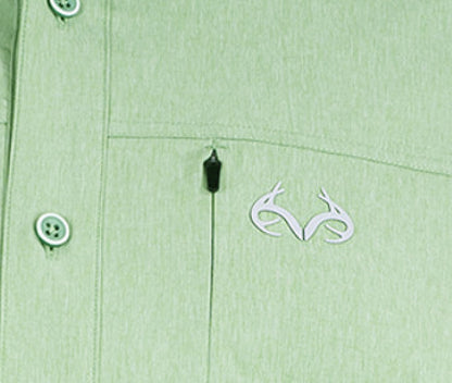 Realtree Green Button Down Long Sleeve Guide Shirt - Realtree
