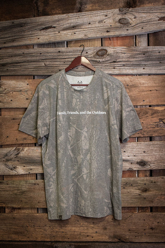 Realtree 40th Anniversary Family Friends and the Outdoors Faded Camo Shirt - Realtree Hardwoods