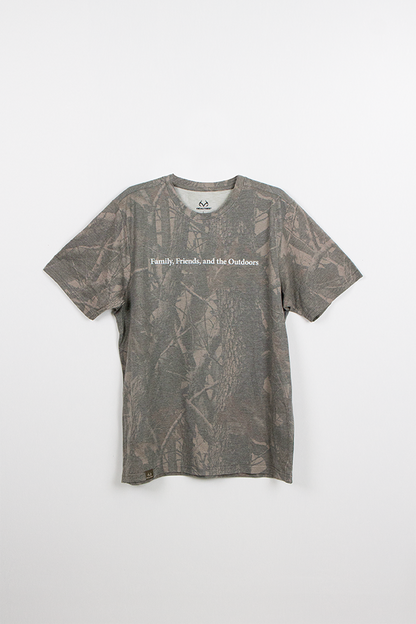 Realtree 40th Anniversary Family Friends and the Outdoors Faded Camo Shirt - Realtree Hardwoods