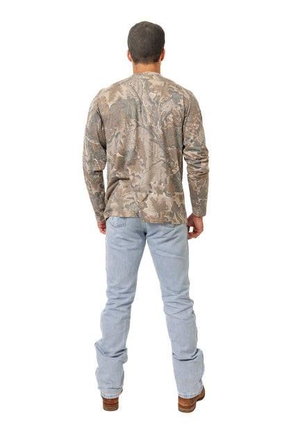 Realtree Long Sleeve Tri-Blend Faded Camo Shirt - Realtree Advantage Classic