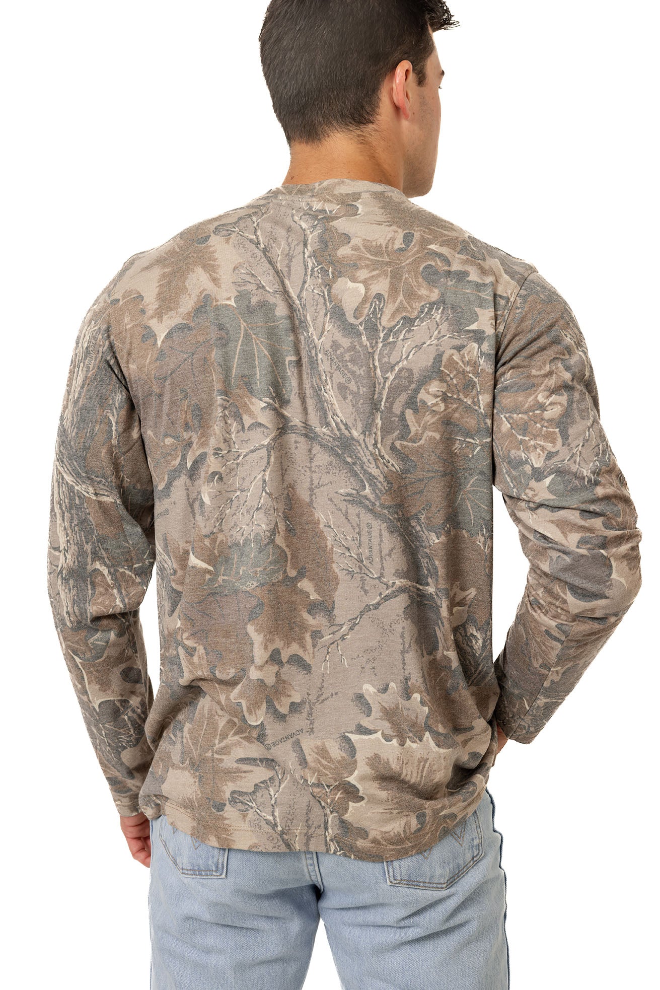 Realtree Long Sleeve Tri-Blend Faded Camo Shirt - Realtree Advantage Classic