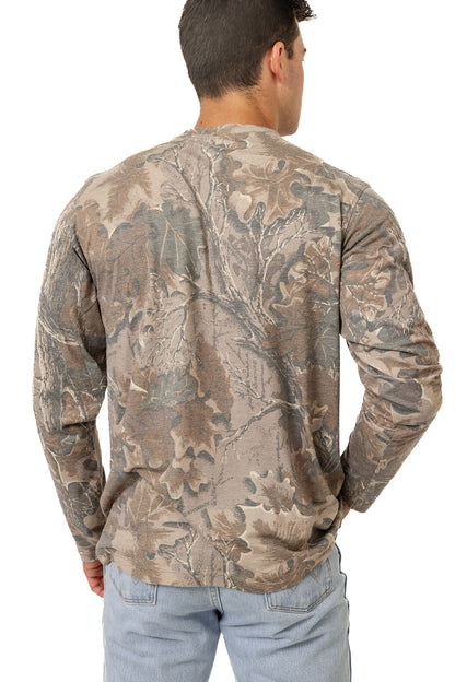 Realtree Long Sleeve Tri-Blend Faded Camo Shirt - Realtree Advantage Classic