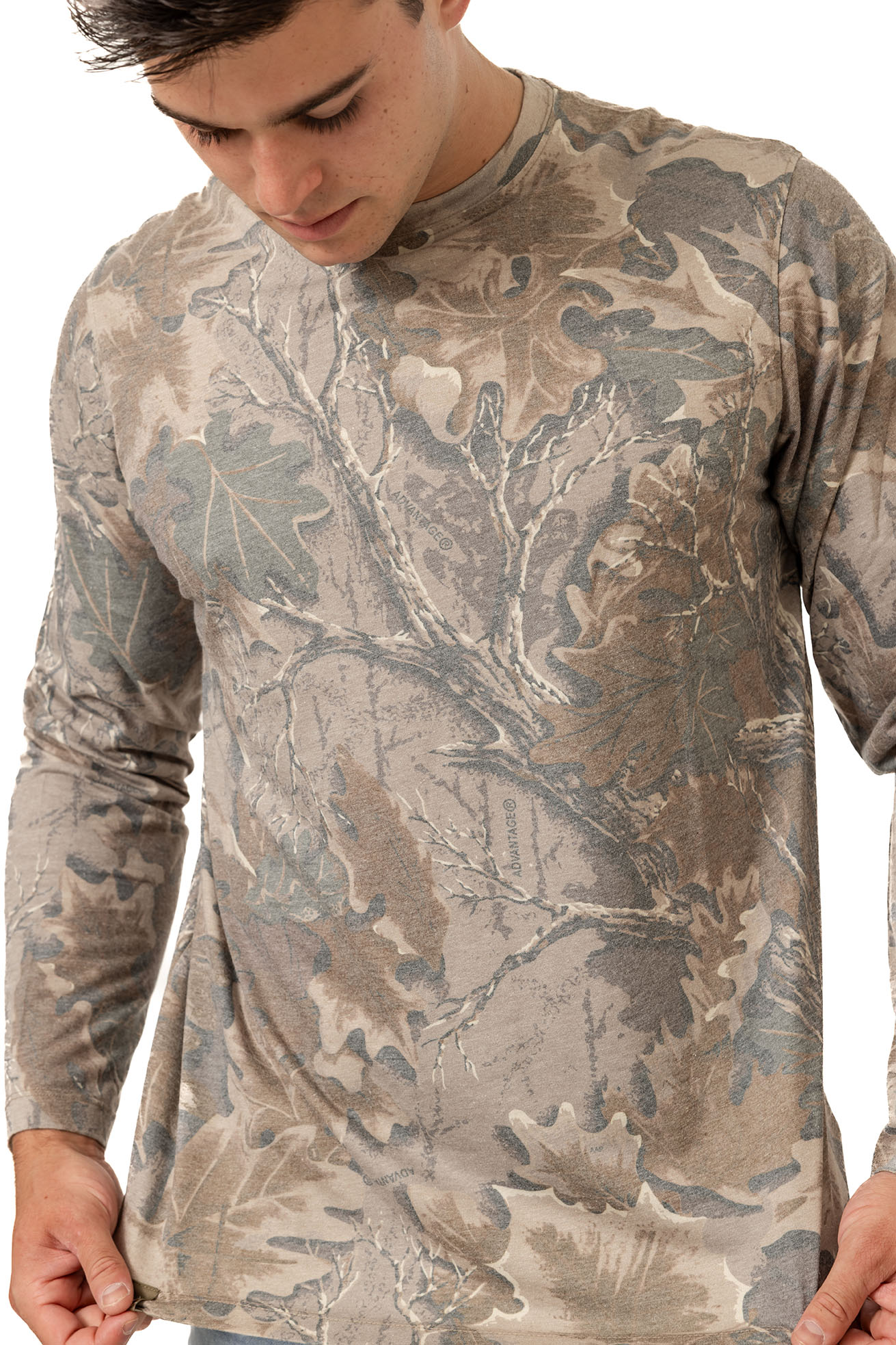 Realtree Long Sleeve Tri-Blend Faded Camo Shirt - Realtree Advantage Classic