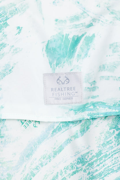 Realtree Realtree Fishing Charter Teal Short Sleeve Shirt - Realtree Aspect