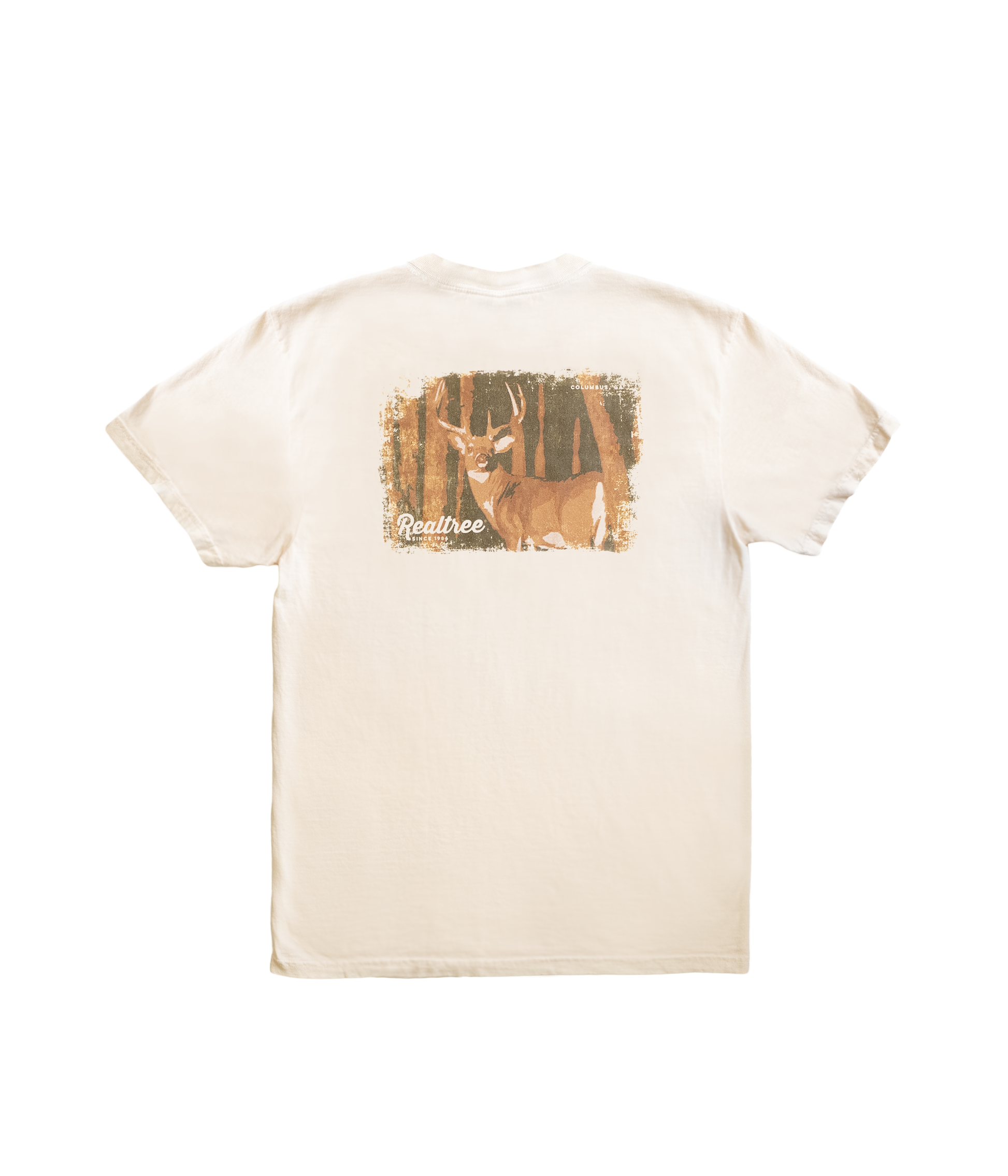 Realtree Unisex Brown Deer Post Card Comfort Colors Shirt