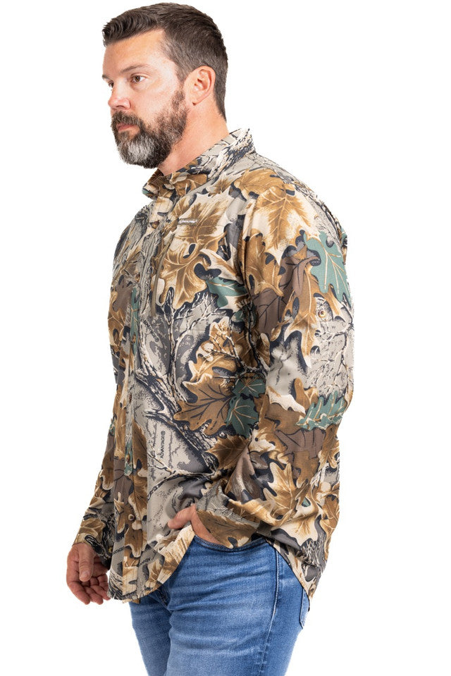 Realtree Button Down Long Sleeve Hunting Shirt - Realtree Advantage Classic