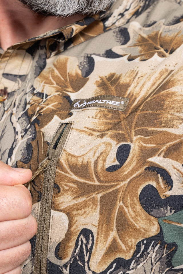 Realtree Button Down Long Sleeve Hunting Shirt - Realtree Advantage Classic