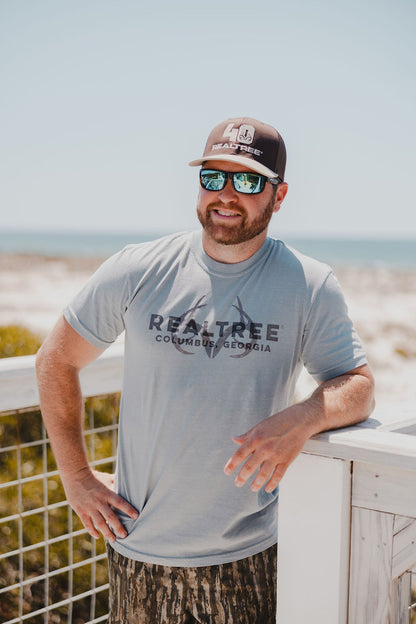 Realtree Unisex Realtree Logo Comfort Colors Gray Shirt