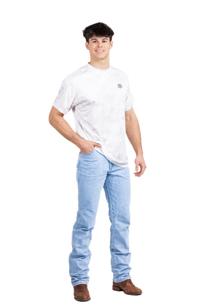Realtree White Fishing Bass Master Performance Short Sleeve Shirt - Realtree Aspect
