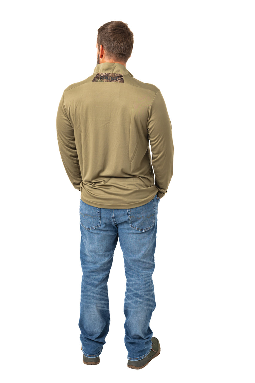 Realtree Realtree Lodge Performance 1/4 Zip Wind Shirt - Realtree APX