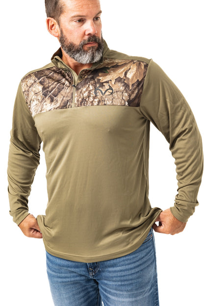 Realtree Realtree Lodge Performance 1/4 Zip Wind Shirt - Realtree APX