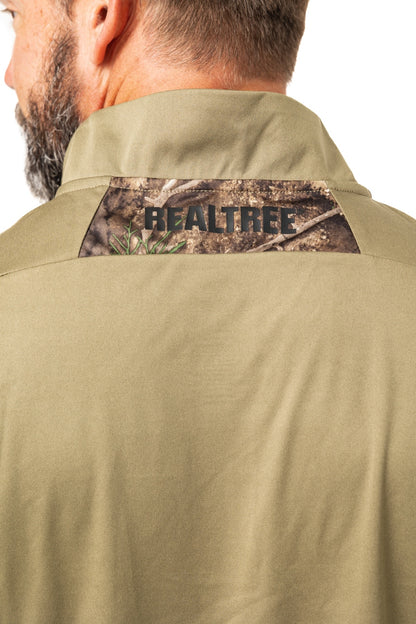 Realtree Realtree Lodge Performance 1/4 Zip Wind Shirt - Realtree APX