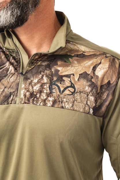 Realtree Realtree Lodge Performance 1/4 Zip Wind Shirt - Realtree APX