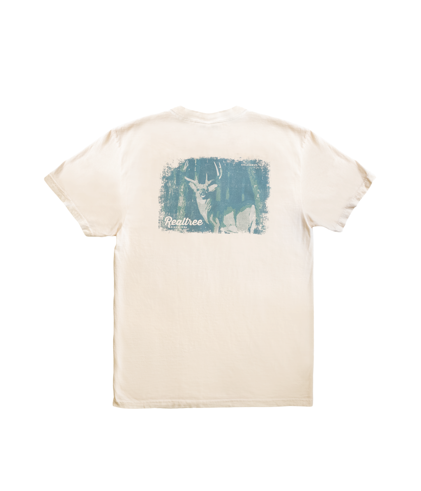 Realtree Unisex Blue Deer Post Card Comfort Colors Shirt
