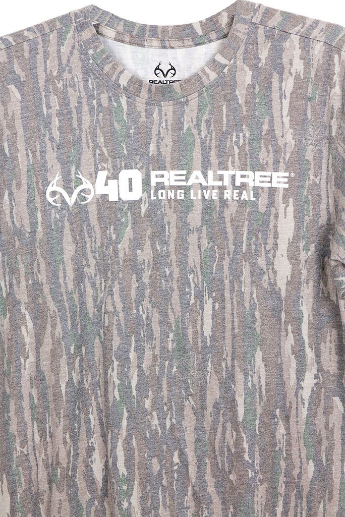Realtree 40th Anniversary Long Live Real Faded Camo Shirt - Realtree Original