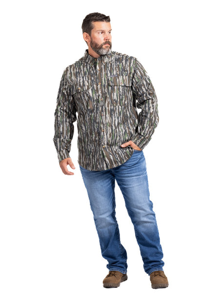 Realtree Button Down Long Sleeve Hunting Camp Shirt - Realtree Original