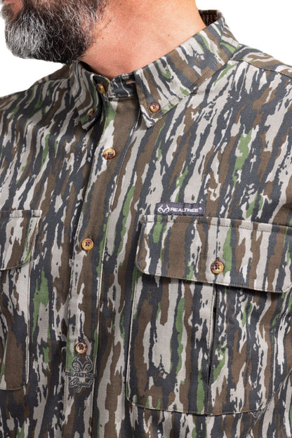 Realtree Button Down Long Sleeve Hunting Camp Shirt - Realtree Original