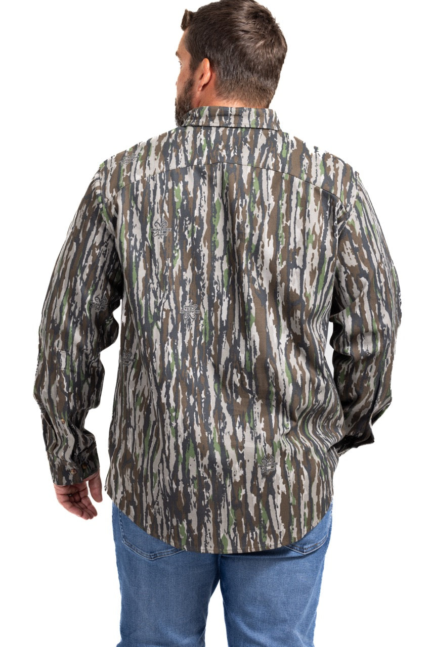 Realtree Button Down Long Sleeve Hunting Camp Shirt - Realtree Original
